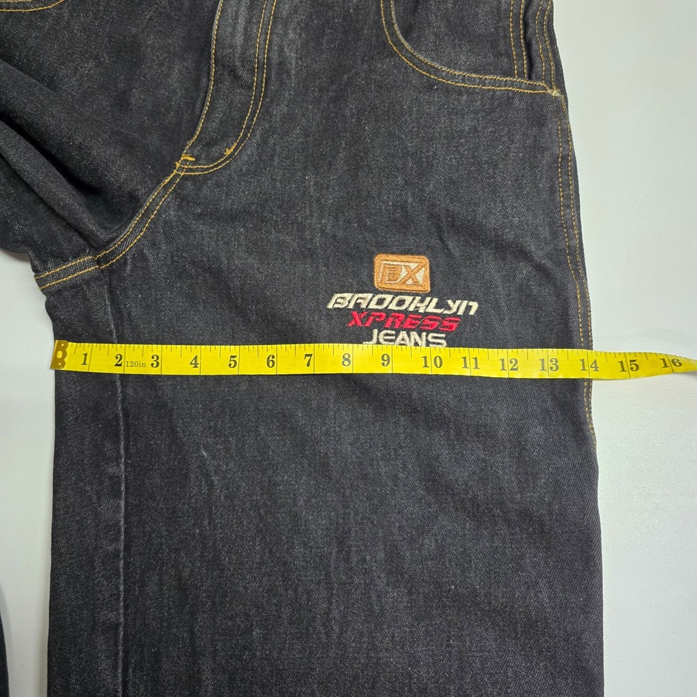 Brooklyn Xpress Cargo‎ Jeans Mens 34 (fits 30x33) Black Baggy Streetwear Y2K - Picture 12 of 15
